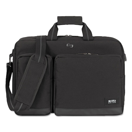 Solo Ny Urban Hybrid Briefcase, 5" x 17.25" x 17.24", Polyester, Black UBN310-4